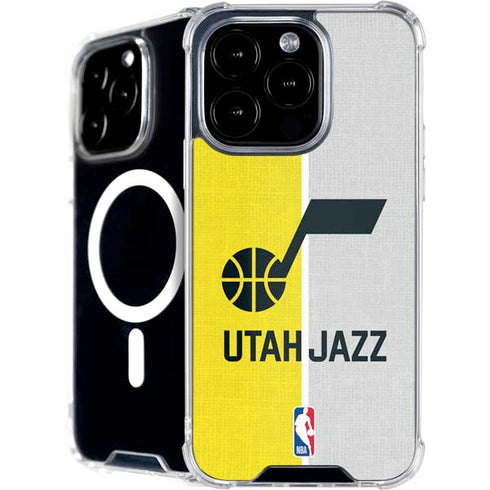 NBA Utah Jazz Split Canvas iPhone 16 Pro MagSafe Case